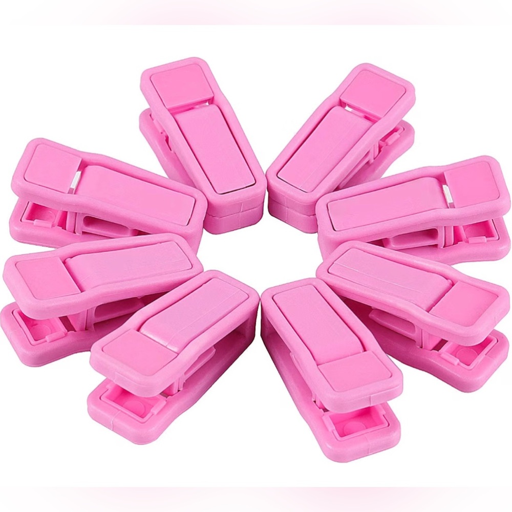 24 Pink Plastic Hanger Clips for Velvet Slim-Line Hangers